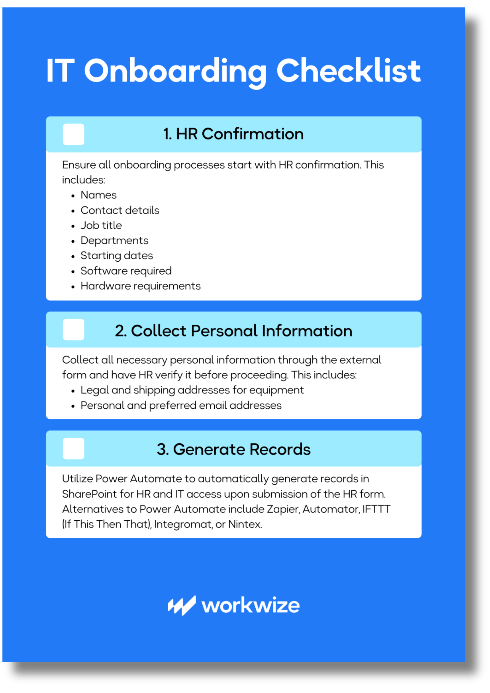 IT Onboarding Checklist - Cover shadow