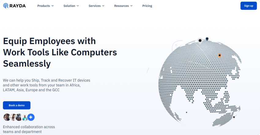 Rayda homepage