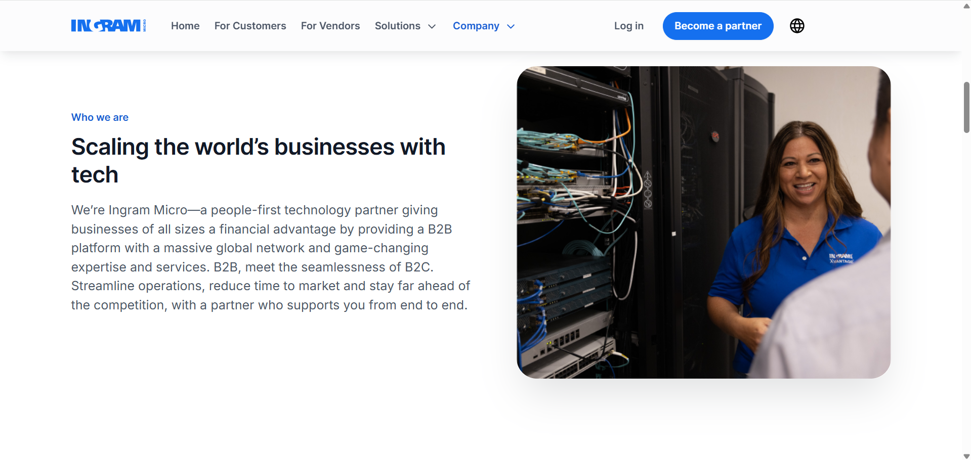 SHI international alternatives - a screenshot of Ingram Micro home page