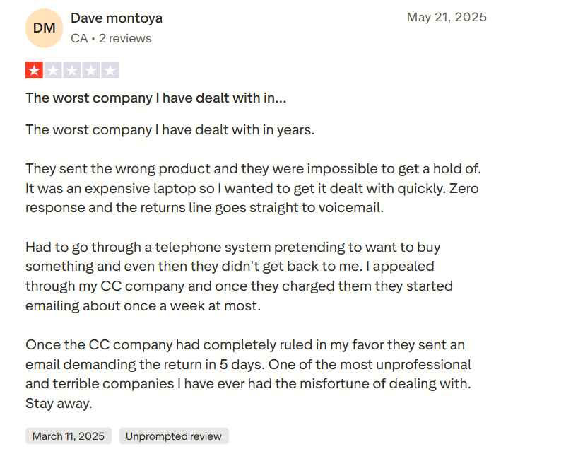 SHI international alternatives - a screenshot of Insight's customer reviews